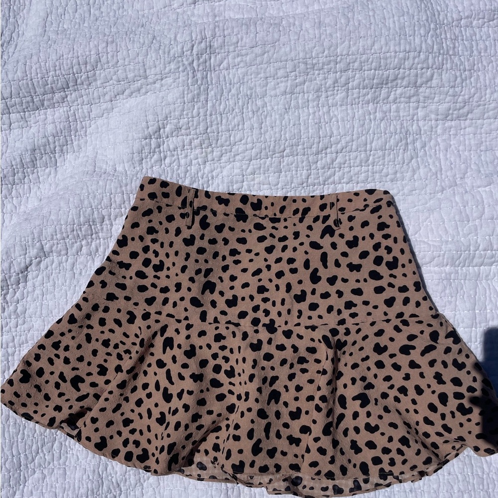 Cheetah print skort